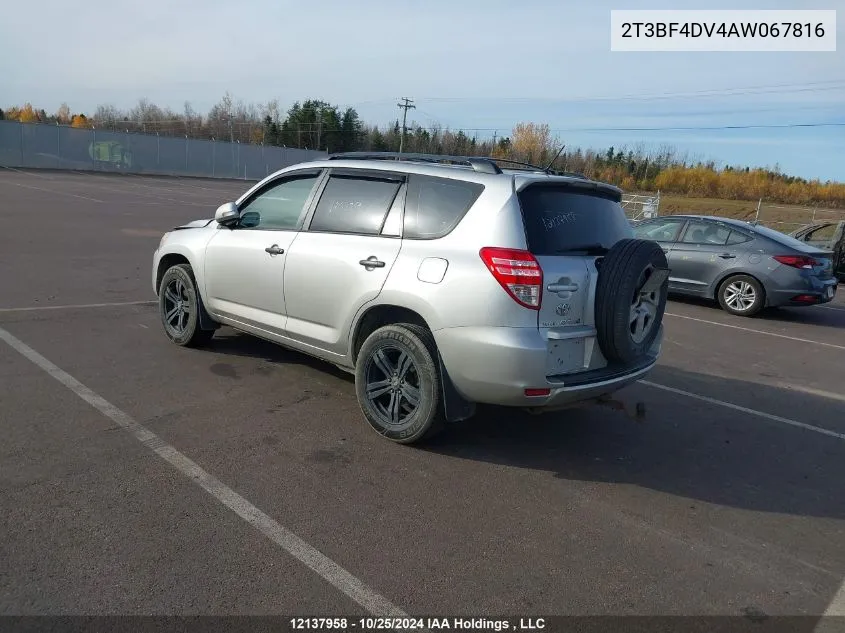 2010 Toyota Rav4 VIN: 2T3BF4DV4AW067816 Lot: 12137958