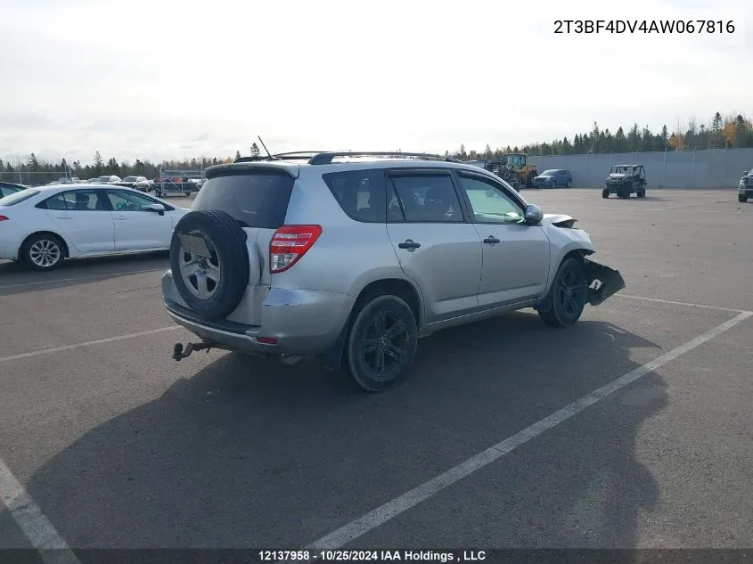 2010 Toyota Rav4 VIN: 2T3BF4DV4AW067816 Lot: 12137958