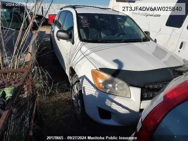 2010 Toyota Rav4 VIN: 2T3JF4DV6AW025840 Lot: 20178665