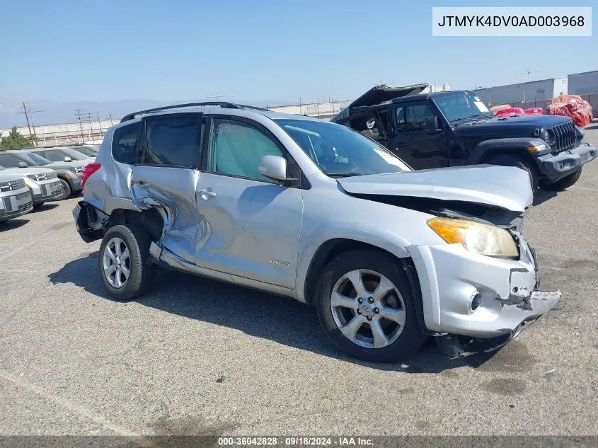 2010 Toyota Rav4 Limited V6 VIN: JTMYK4DV0AD003968 Lot: 36042828