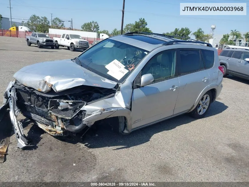 2010 Toyota Rav4 Limited V6 VIN: JTMYK4DV0AD003968 Lot: 36042828