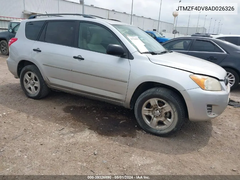 2010 Toyota Rav4 VIN: JTMZF4DV8AD026326 Lot: 39326890