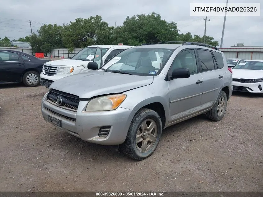 2010 Toyota Rav4 VIN: JTMZF4DV8AD026326 Lot: 39326890