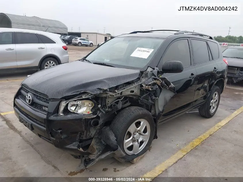 2010 Toyota Rav4 Base V6 VIN: JTMZK4DV8AD004242 Lot: 39328946