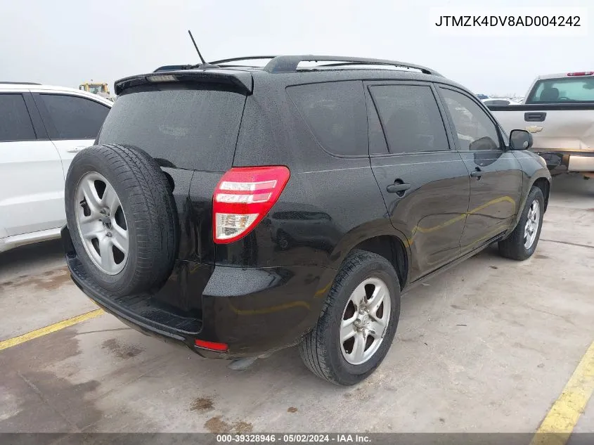 2010 Toyota Rav4 Base V6 VIN: JTMZK4DV8AD004242 Lot: 39328946