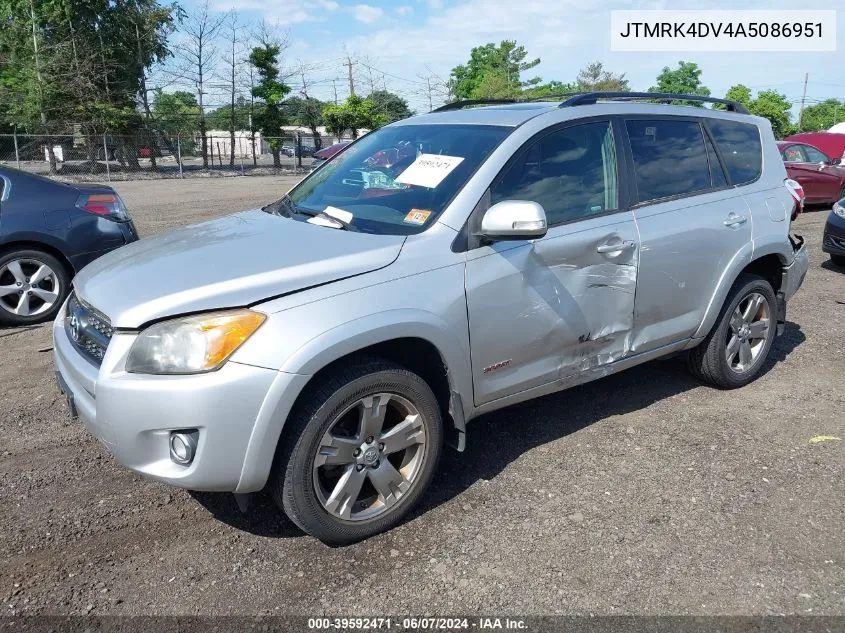 2010 Toyota Rav4 Sport V6 VIN: JTMRK4DV4A5086951 Lot: 39592471