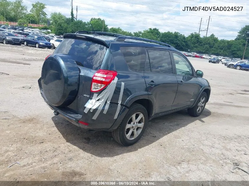 2010 Toyota Rav4 Limited VIN: JTMDF4DV5AD024527 Lot: 39610368