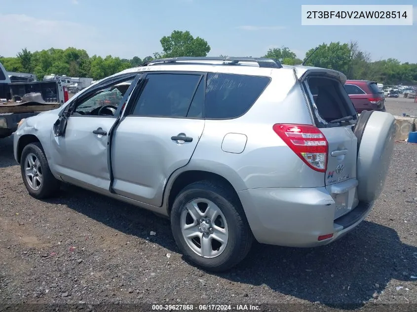 2010 Toyota Rav4 VIN: 2T3BF4DV2AW028514 Lot: 39627868