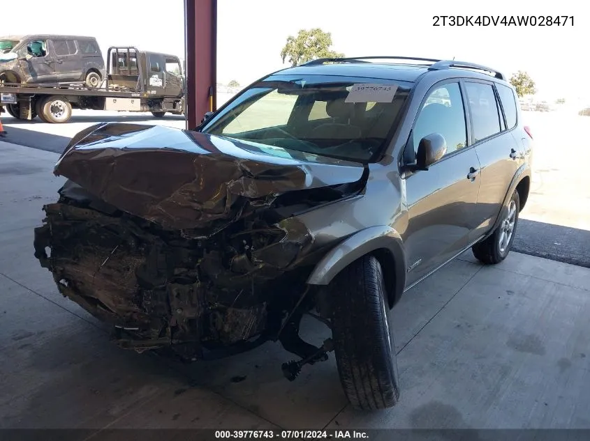 2010 Toyota Rav4 Limited V6 VIN: 2T3DK4DV4AW028471 Lot: 39776743