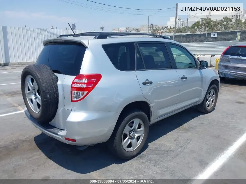 2010 Toyota Rav4 VIN: JTMZF4DV0AD021153 Lot: 39808004