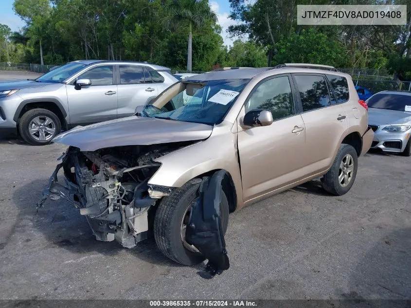 2010 Toyota Rav4 VIN: JTMZF4DV8AD019408 Lot: 39865335