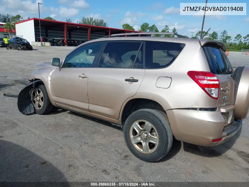 2010 Toyota Rav4 VIN: JTMZF4DV8AD019408 Lot: 39865335