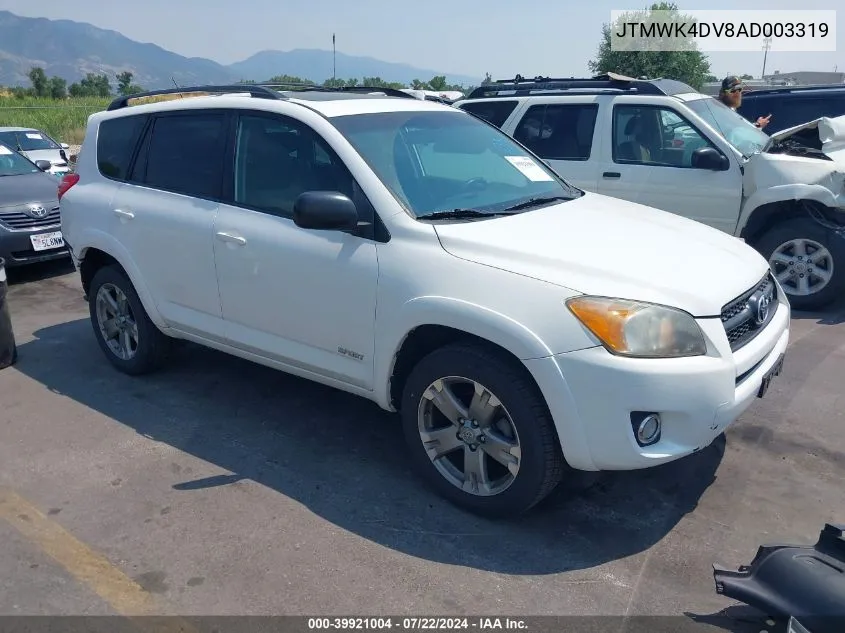 2010 Toyota Rav4 Sport V6 VIN: JTMWK4DV8AD003319 Lot: 39921004