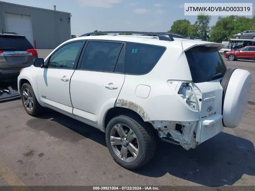 2010 Toyota Rav4 Sport V6 VIN: JTMWK4DV8AD003319 Lot: 39921004