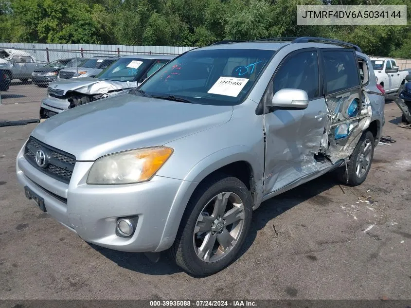 2010 Toyota Rav4 Sport VIN: JTMRF4DV6A5034144 Lot: 39935088