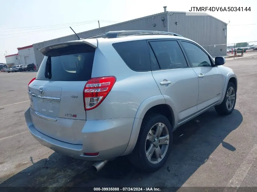 2010 Toyota Rav4 Sport VIN: JTMRF4DV6A5034144 Lot: 39935088