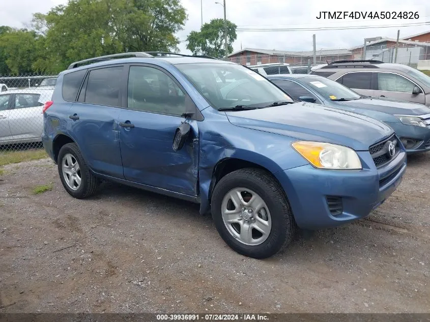 2010 Toyota Rav4 VIN: JTMZF4DV4A5024826 Lot: 39936991