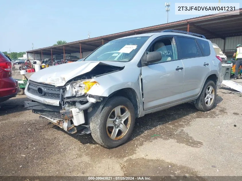 2010 Toyota Rav4 VIN: 2T3JF4DV6AW041231 Lot: 39943821