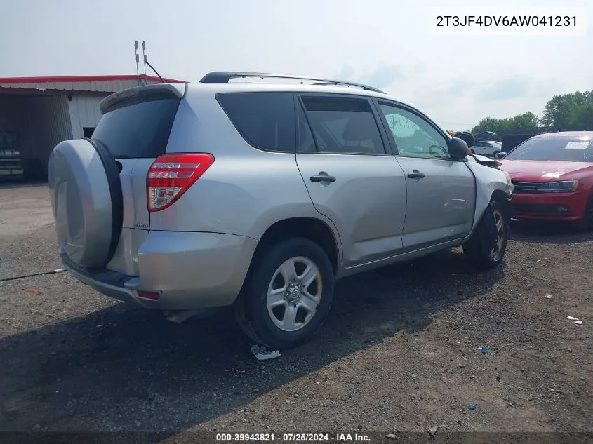 2010 Toyota Rav4 VIN: 2T3JF4DV6AW041231 Lot: 39943821