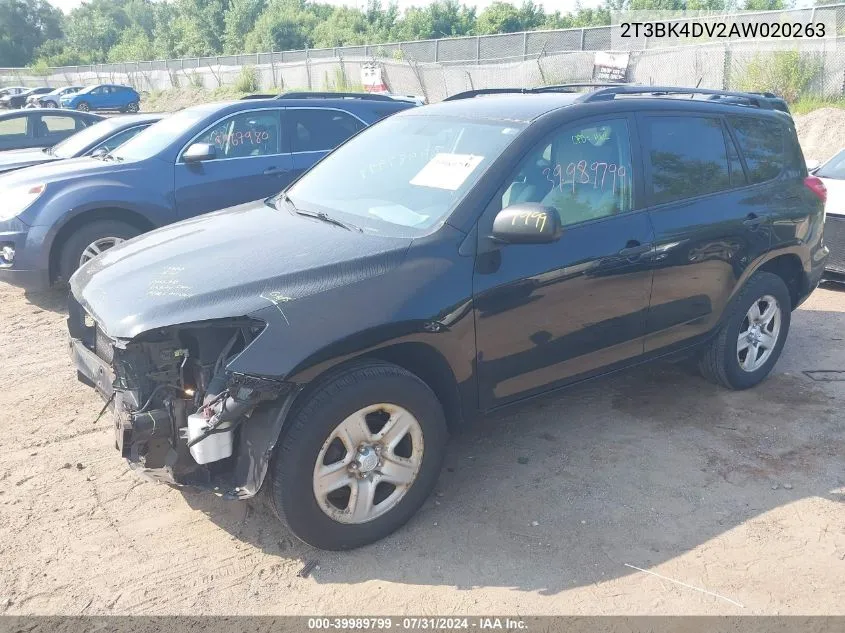 2010 Toyota Rav4 Base V6 VIN: 2T3BK4DV2AW020263 Lot: 39989799