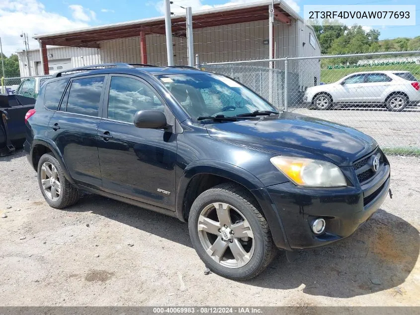 2T3RF4DV0AW077693 2010 Toyota Rav4 Sport