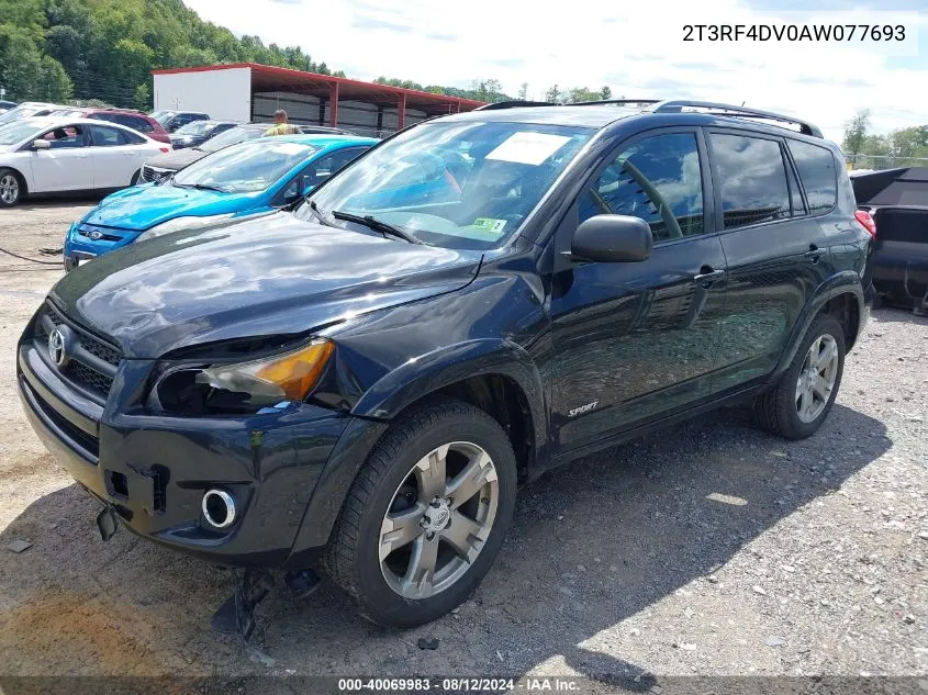 2010 Toyota Rav4 Sport VIN: 2T3RF4DV0AW077693 Lot: 40069983