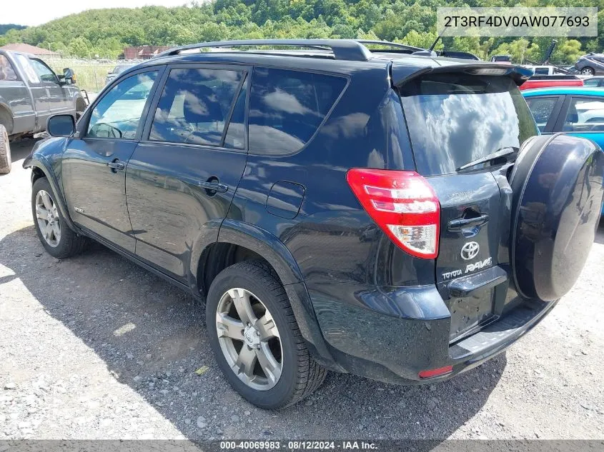 2010 Toyota Rav4 Sport VIN: 2T3RF4DV0AW077693 Lot: 40069983