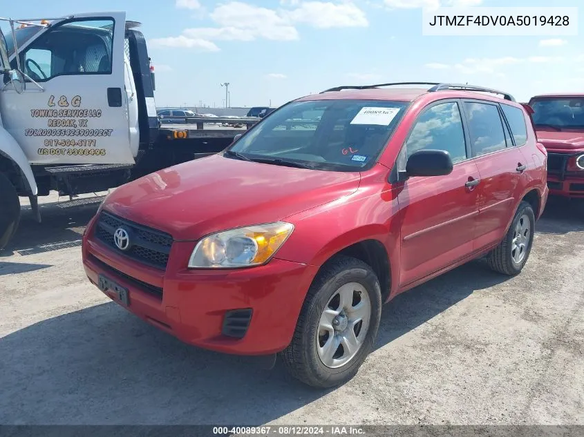 2010 Toyota Rav4 VIN: JTMZF4DV0A5019428 Lot: 40089367