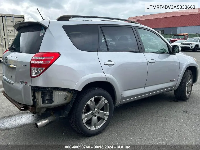 2010 Toyota Rav4 Sport VIN: JTMRF4DV3A5033663 Lot: 40090760