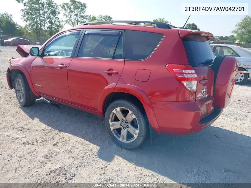 2010 Toyota Rav4 Sport VIN: 2T3RF4DV7AW042701 Lot: 40092641