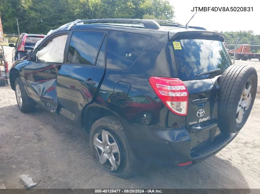 2010 Toyota Rav4 VIN: JTMBF4DV8A5020831 Lot: 40128477