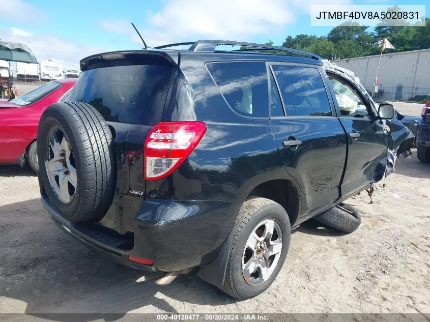 2010 Toyota Rav4 VIN: JTMBF4DV8A5020831 Lot: 40128477