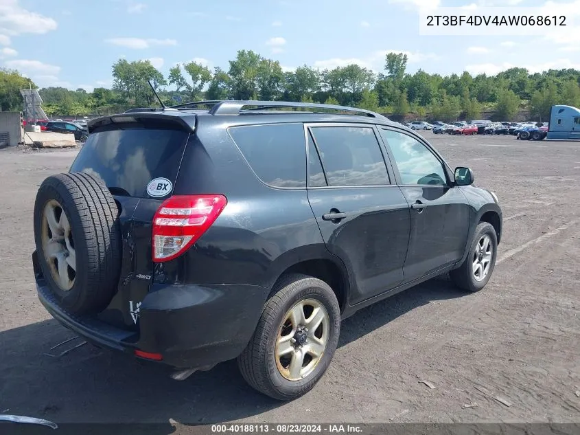 2010 Toyota Rav4 VIN: 2T3BF4DV4AW068612 Lot: 40188113