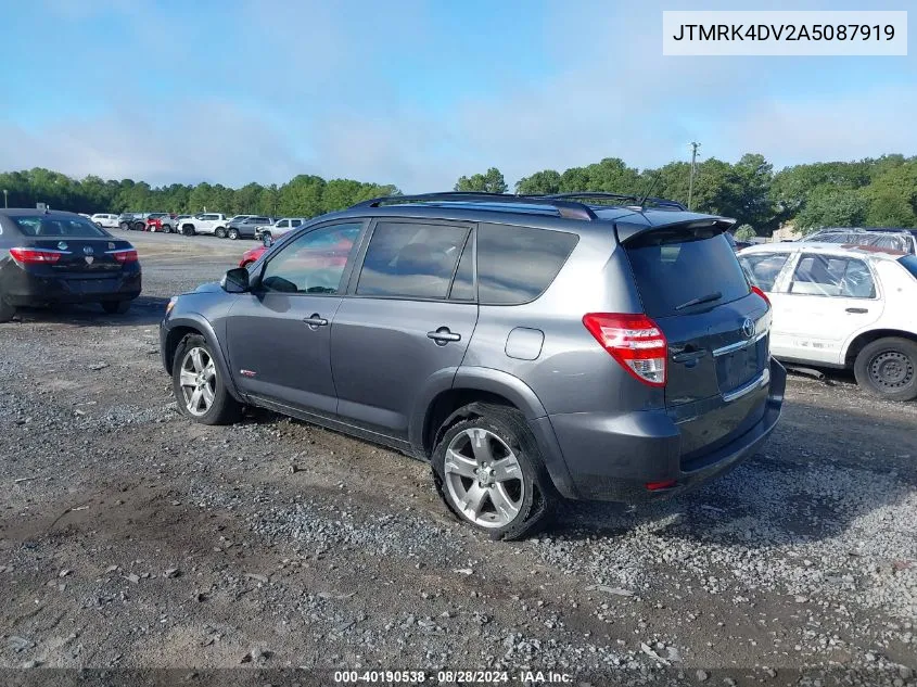 2010 Toyota Rav4 Sport V6 VIN: JTMRK4DV2A5087919 Lot: 40190538