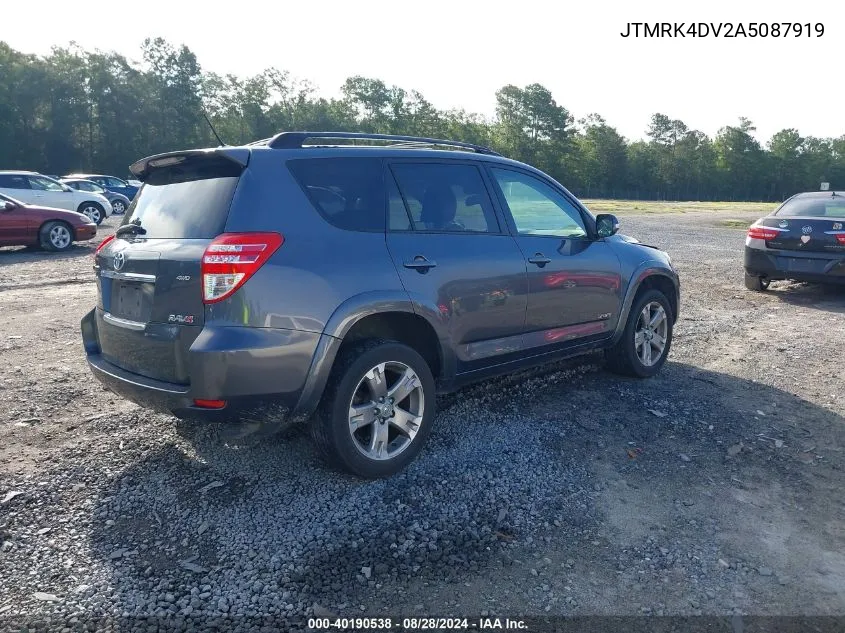 2010 Toyota Rav4 Sport V6 VIN: JTMRK4DV2A5087919 Lot: 40190538