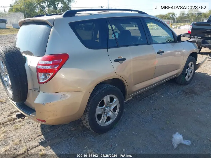 2010 Toyota Rav4 VIN: JTMBF4DV8AD023752 Lot: 40197302