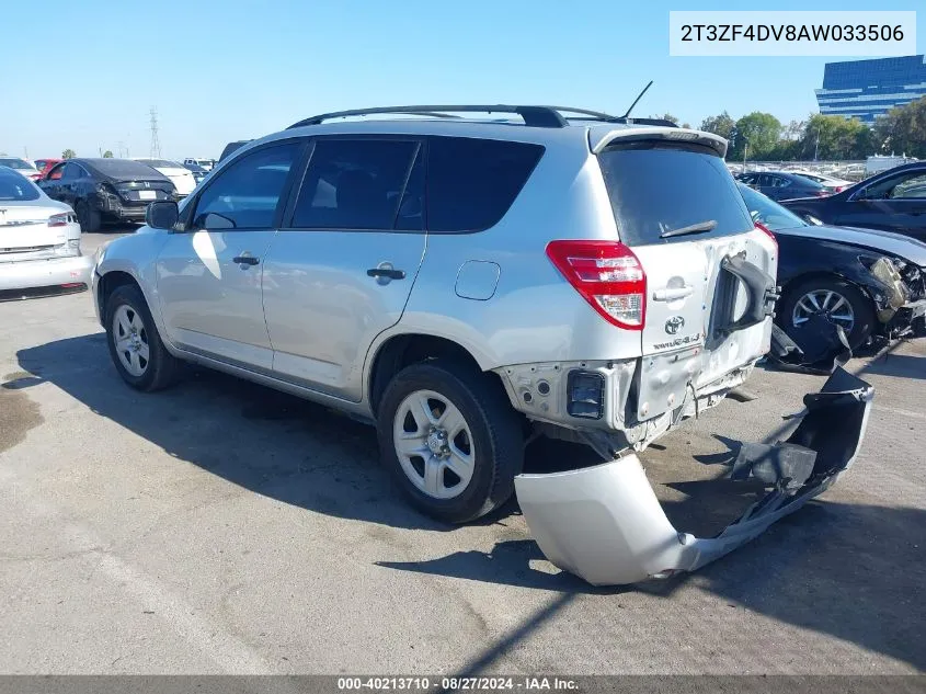 2010 Toyota Rav4 VIN: 2T3ZF4DV8AW033506 Lot: 40213710