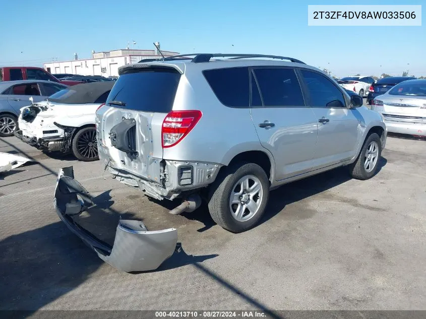 2010 Toyota Rav4 VIN: 2T3ZF4DV8AW033506 Lot: 40213710