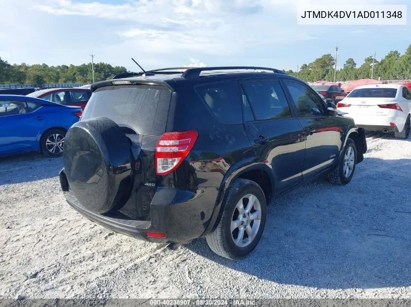 2010 Toyota Rav4 Limited V6 VIN: JTMDK4DV1AD011348 Lot: 40238907