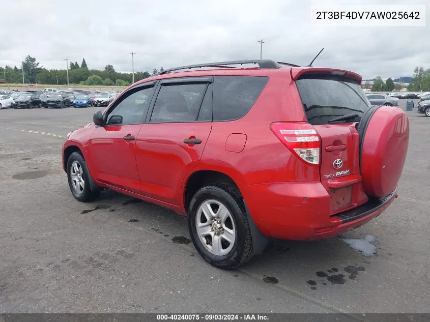 2010 Toyota Rav4 VIN: 2T3BF4DV7AW025642 Lot: 40240075