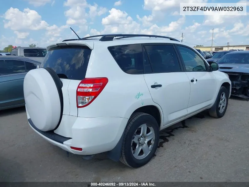 2010 Toyota Rav4 VIN: 2T3ZF4DV9AW032963 Lot: 40246092