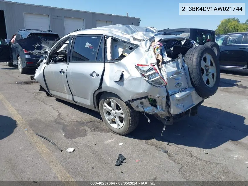 2010 Toyota Rav4 VIN: 2T3BK4DV1AW021744 Lot: 40257364