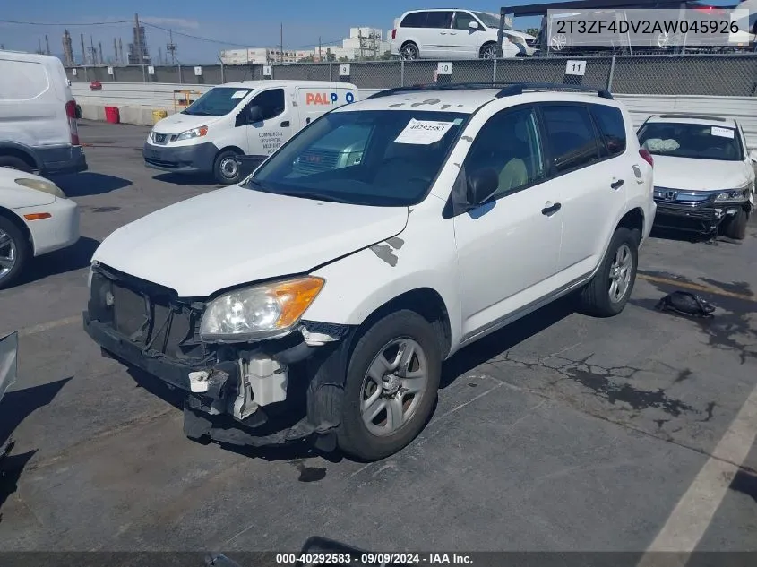 2010 Toyota Rav4 VIN: 2T3ZF4DV2AW045926 Lot: 40292583