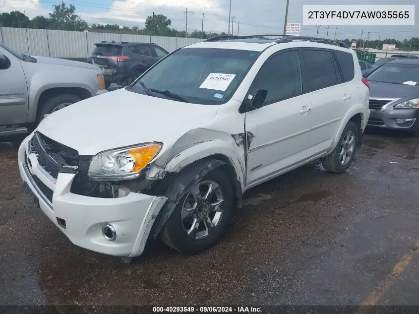 2010 Toyota Rav4 Limited VIN: 2T3YF4DV7AW035565 Lot: 40293549