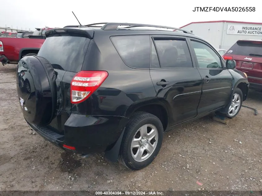 2010 Toyota Rav4 VIN: JTMZF4DV4A5026558 Lot: 40304354