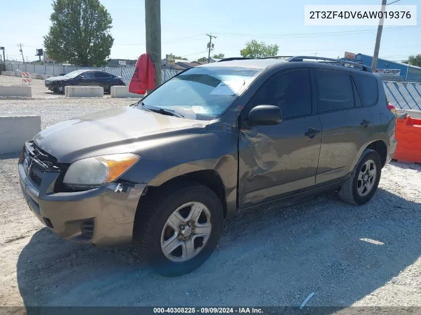 2010 Toyota Rav4 VIN: 2T3ZF4DV6AW019376 Lot: 40308225