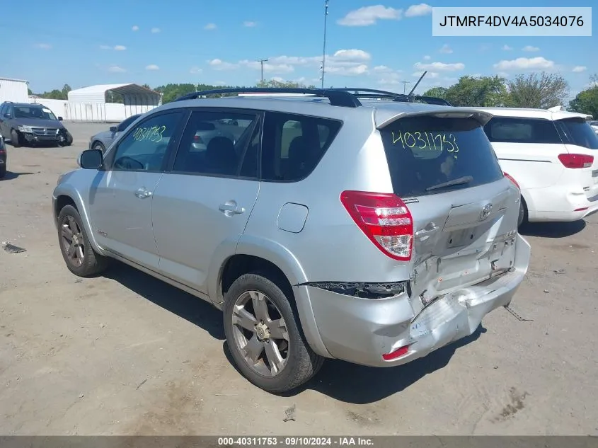 2010 Toyota Rav4 Sport VIN: JTMRF4DV4A5034076 Lot: 40311753