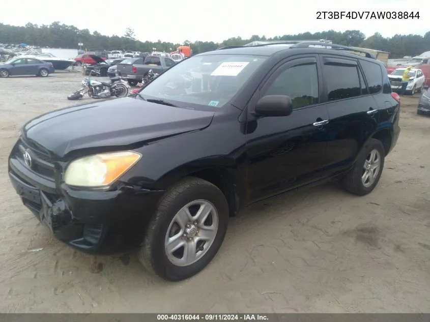 2010 Toyota Rav4 VIN: 2T3BF4DV7AW038844 Lot: 40316044