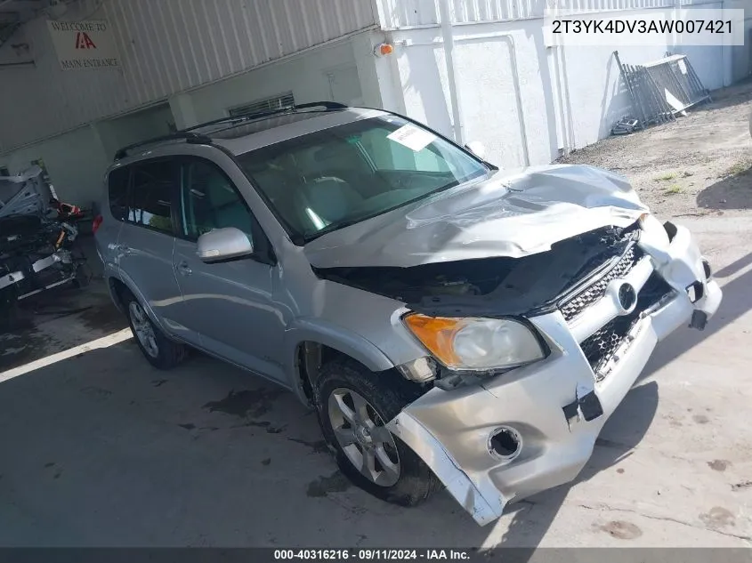 2T3YK4DV3AW007421 2010 Toyota Rav4 Limited