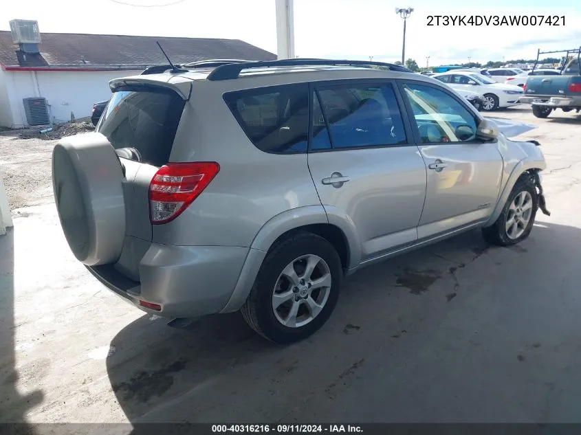 2010 Toyota Rav4 Limited VIN: 2T3YK4DV3AW007421 Lot: 40316216